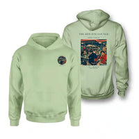 Thumbnail for VINTAGE G4082 - The Red-Eye Lounge - Double-Side Hoodie design on lightgreen double side