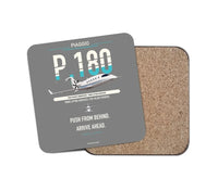Thumbnail for Piaggio P.180 Avanti EVO design on gray 1 piece coaster