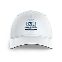 Thumbnail for Beechcraft King Air B200 design on white printed hat
