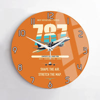 Thumbnail for Boeing 787-9 Dreamliner design on orange no frame wall clock