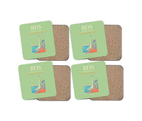 Thumbnail for Brindisi Airport BDS Coaster 4-Pieces-Set - Light Green