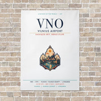 Thumbnail for Vilnius Airport VNO vertical canvas print - no frame - white background