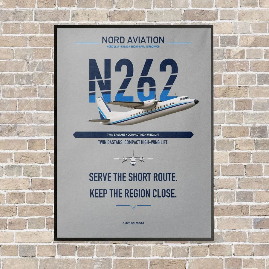 Nord 262A vertical canvas print - framed - light gray background