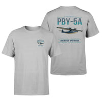 Thumbnail for PBY-5A Catalina design on light gray double-side t-shirt, double-side print
