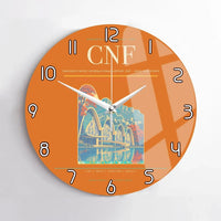 Thumbnail for Tancredo Neves International Airport (CNF) design on orange no frame wall clock