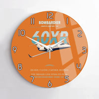 Thumbnail for Bombardier Learjet 60XR design on orange no frame wall clock