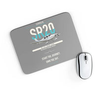 Thumbnail for Cirrus SR20 design on gray rectangle mouse pad