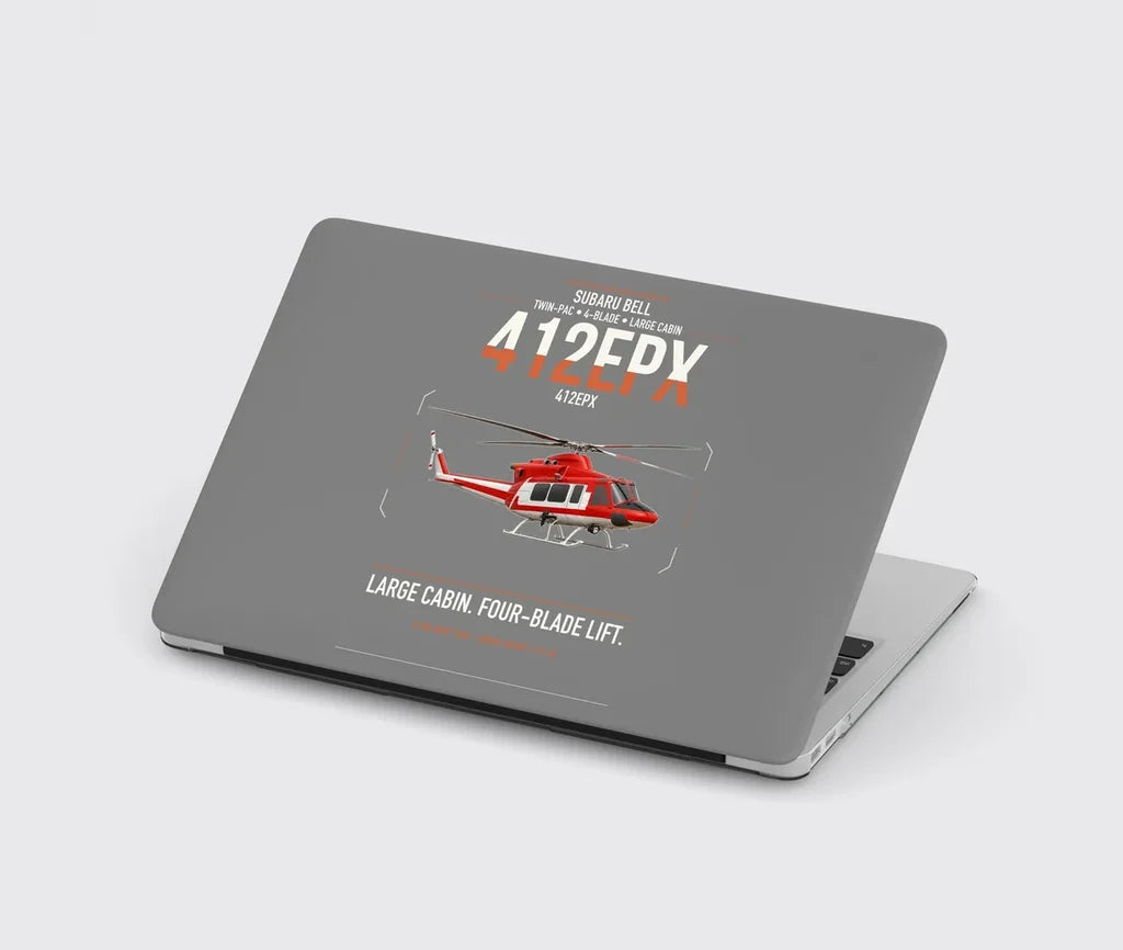 SUBARU Bell 412EPX design on gray MacBook case