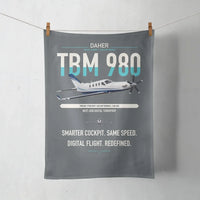 Thumbnail for Daher TBM 980 design on gray towel