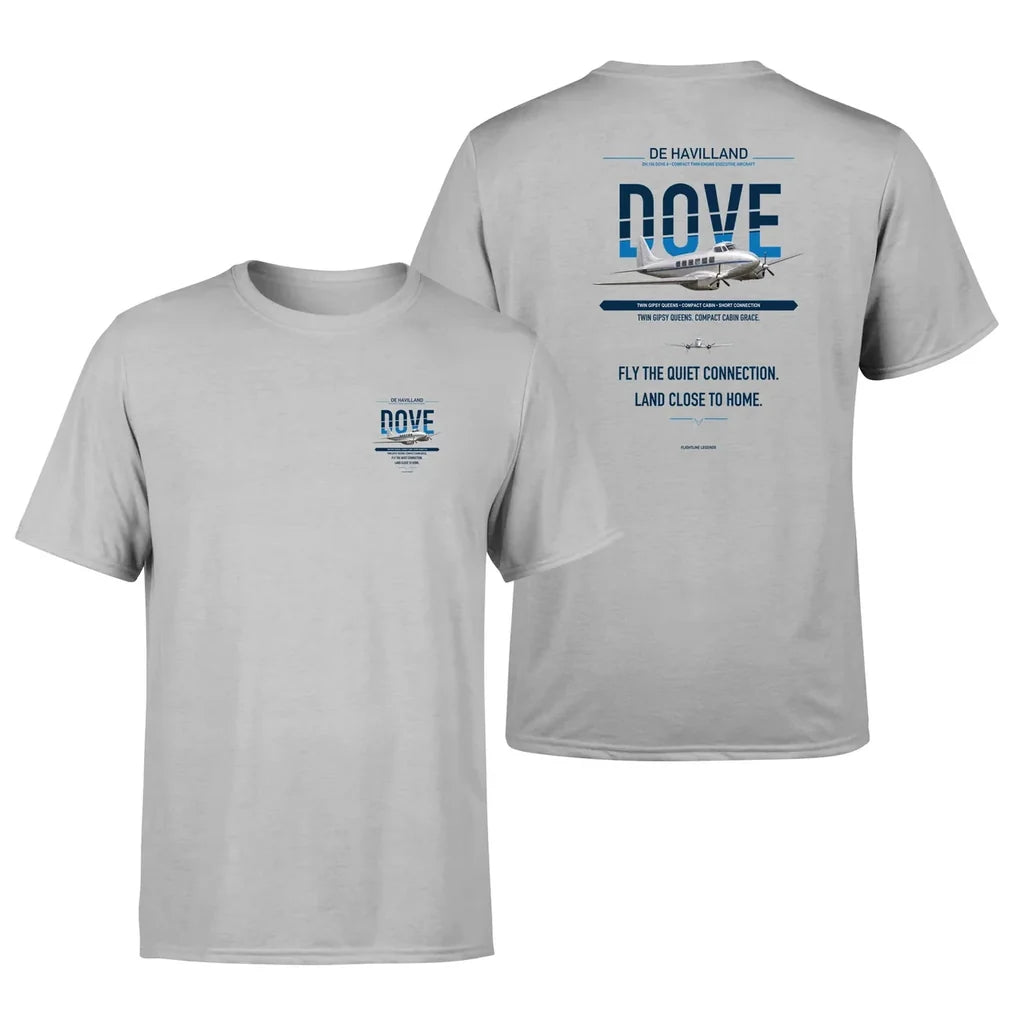 de Havilland DH.104 Dove 8 design on light gray t shirt