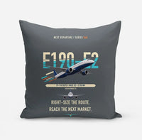 Thumbnail for Embraer E190-E2 design on gray pillow