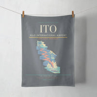 Thumbnail for Hilo International Airport (ITO) design on gray towel
