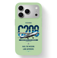 Thumbnail for Cessna 208 Caravan design on light green magsafe iphone case, for iPhone 17 Pro
