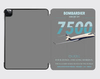 Thumbnail for Bombardier Global 7500 design on gray ipad tablet case