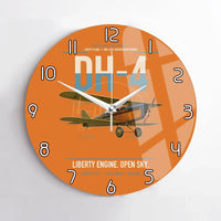 Thumbnail for Airco DH-4 Liberty Plane design on orange no frame wall clock
