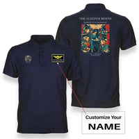 Thumbnail for VINTAGE G4216 - The Sleeper Berth - Double-Side Polo T-Shirt design on navyblue+name