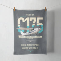 Thumbnail for Cessna 175 Skylark design on gray towel