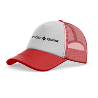 Thumbnail for Israir Airlines aviation design printed on red trucker cap