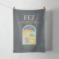 Thumbnail for Fes (FEZ) design on gray towel
