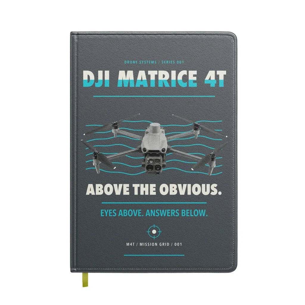 DJI Matrice 4T design on gray notebook