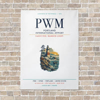 Thumbnail for Portland International Jetport PWM vertical canvas print - no frame - white background