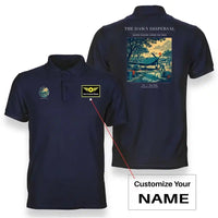 Thumbnail for VINTAGE G4531 - The Dawn Dispersal - Double-Side Polo T-Shirt design on navyblue+name
