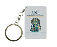 Thumbnail for Antwerp International Airport (ANR) design on light gray key chain