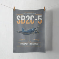 Thumbnail for SB2C-5 Helldiver design on gray towel