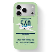 Thumbnail for Cessna Citation 560 - Citation V design on light green magsafe iphone case, for iPhone 17 Pro