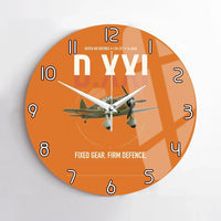 Thumbnail for Fokker D.XXI — Dutch LVA aircraft 221 design on orange no frame wall clock
