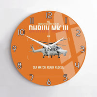 Thumbnail for HAL ALH Dhruv Mk III design on orange no frame wall clock