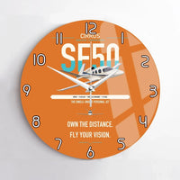 Thumbnail for Cirrus Vision Jet G2+ design on orange no frame wall clock