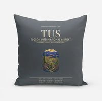 Thumbnail for Tucson International Airport (TUS) design on gray pillow