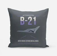 Thumbnail for B-21 Raider design on gray pillow