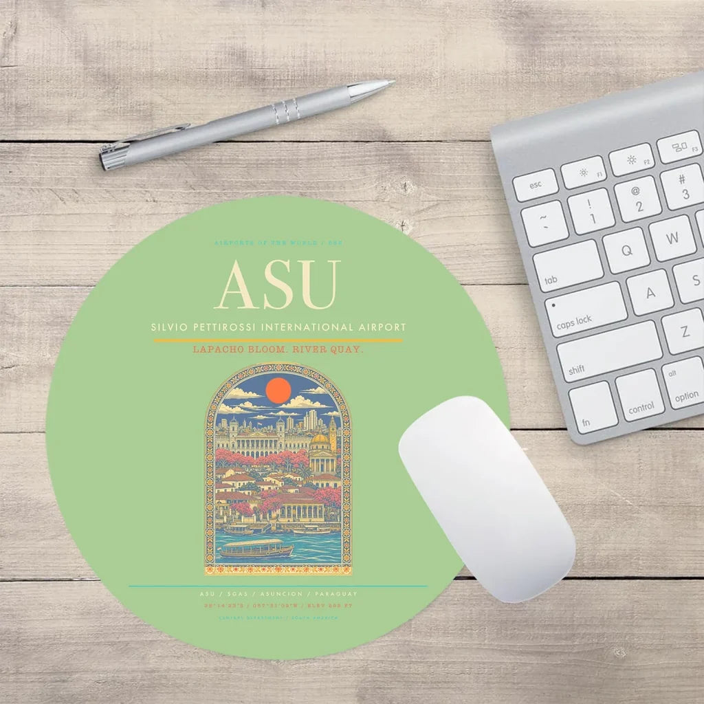 Silvio Pettirossi International Airport ASU Mouse-Pad Round - Light Green