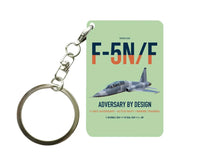 Thumbnail for F-5N F Adversary design on light green designed key chain, double-side print