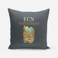 Thumbnail for Ercan International Airport (ECN) design on gray pillow