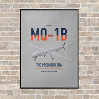 Thumbnail for MQ-1B Predator vertical canvas print - framed - light gray background