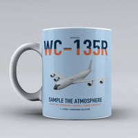 Thumbnail for WC-135R Constant Phoenix design on light blue ceramic mug, double-side print