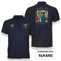 Thumbnail for VINTAGE G4305 - The Powder Room At Altitude - Double-Side Polo T-Shirt design on navyblue+name
