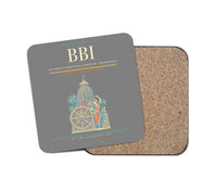 Thumbnail for Biju Patnaik International Airport (BBI) design on gray 1 piece coaster