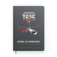Thumbnail for Turkish Aerospace T625 Gökbey design on gray notebook