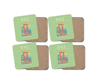 Thumbnail for Ernesto Cortissoz International Airport BAQ Coaster 4-Pieces-Set - Light Green