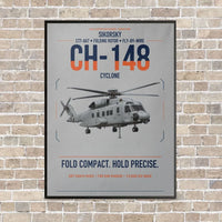 Thumbnail for Sikorsky CH-148 Cyclone vertical canvas print - framed - light gray background