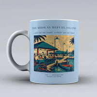 Thumbnail for VINTAGE G4309 - The Midway Refuel Island - Ceramic Mug design on lightblue