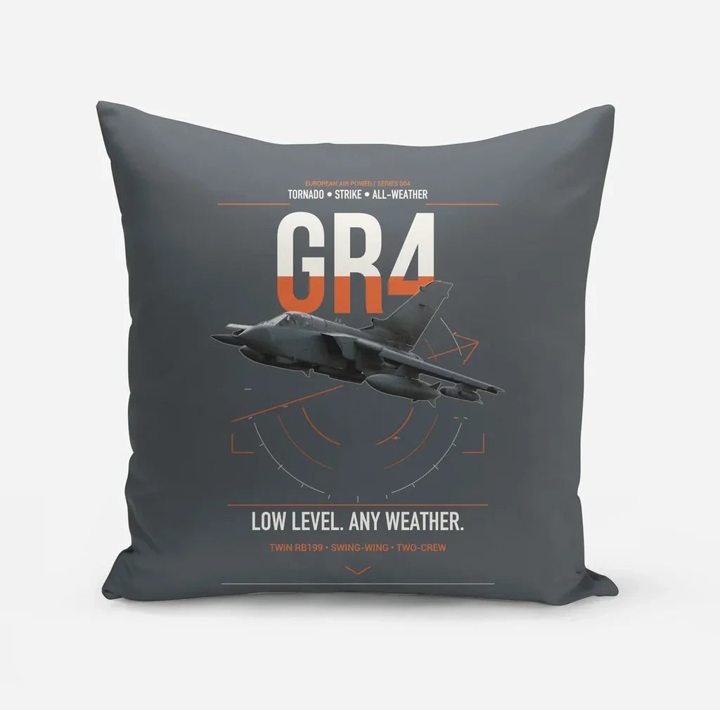 Panavia Tornado GR4 design on gray pillow