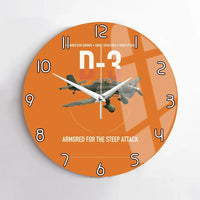 Thumbnail for Junkers Ju 87D-3 design on orange no frame wall clock