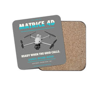 Thumbnail for DJI Matrice 4D design on gray 1 piece coaster
