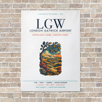 Thumbnail for London Gatwick Airport LGW vertical canvas print - no frame - white background