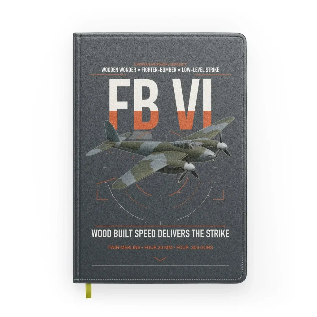 de Havilland Mosquito FB VI design on gray notebook
